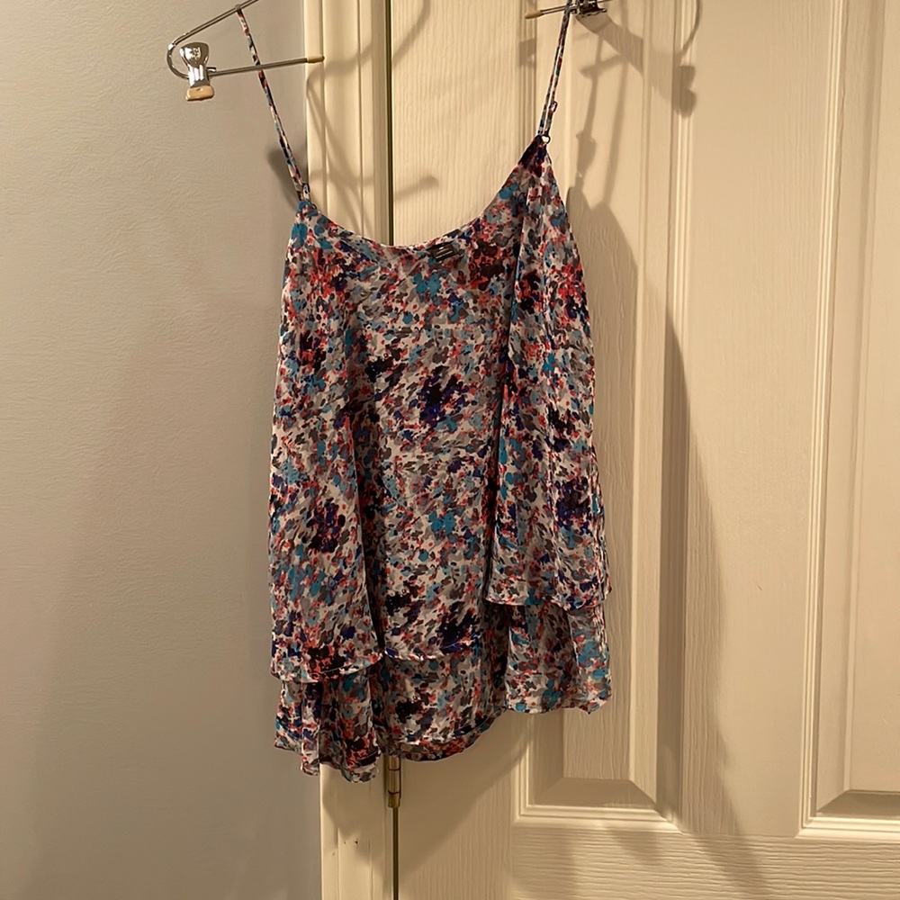 Floral Aqua Tank Top Size XS